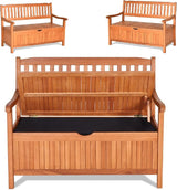 S AFSTAR Outdoor Patio Bench with Storage Box, 33 Gallon Storage Bench Deck Box with Dustproof Liner - Photo 1
