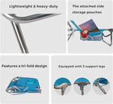 SUNNYFEEL Beach Lounge Chair, Aluminum Tanning Chair with Face Hole, Foldable Lounge Chair Outdoor - Photo 7