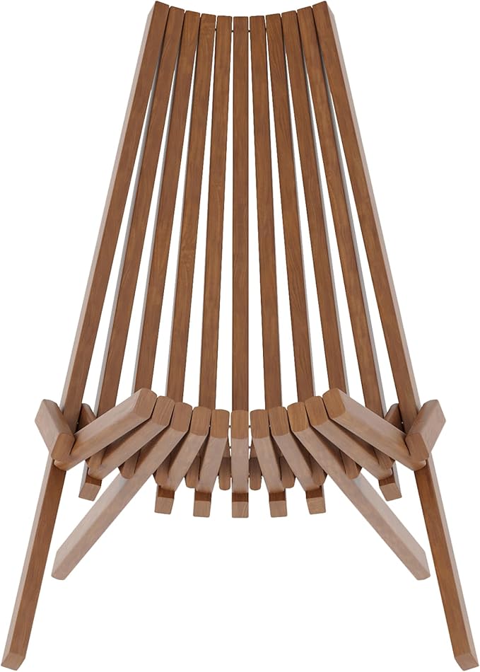 EMMA + OLIVER Durham Folding Chair for Indoor/Outdoor Use, Weather-Resistant Acacia Wood Construction - Photo 6