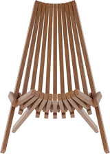 EMMA + OLIVER Durham Folding Chair for Indoor/Outdoor Use, Weather-Resistant Acacia Wood Construction - Photo 6