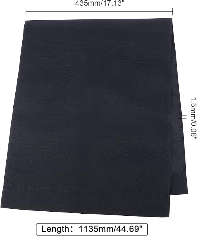 PH PandaHall Chair Replacement Fabric, 44 x 17 Inch Lounge Chair Cloth Long Beach Chair Cloth Folding Chair Black Oxford Canvas Chair Accessories for Sun Lounger Pool Sunbathing Garden