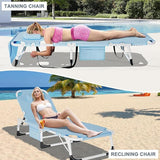 Slsy Folding Lounge Chairs Outdoor, Adjustable Sleeping Cot Chair - Photo 3