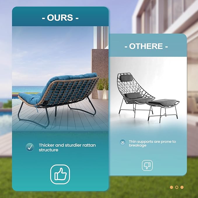 Crestlive Products Outdoor Loveseat 2PCS, Patio Conversation Set - Photo 5