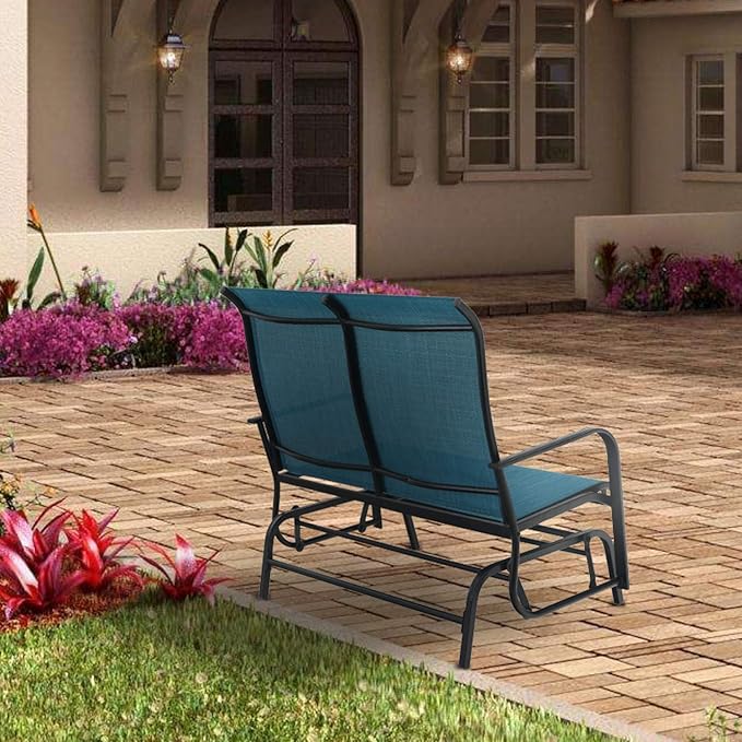 Sophia & William 2-Person Outdoor Glider Bench, Gliding Loveseat, Patio Glider Bench - Photo 7
