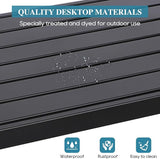 Outdoor Bar Table, Patio Console Pub Height Tables with Powder Coated Steel Frame - Photo 5