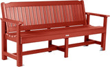 Sequoia Professional Commercial Grade Exeter Garden Bench, 6ft, Rustic Red - Photo 1