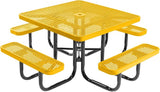 COATEDOUTDOORFURNITURE Heavy-Duty Portable Outdoor Picnic Table with Umbrella Hole - Photo 1