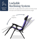Best Choice Products Oversized Padded Zero Gravity Chair, Folding Outdoor Patio Recliner - Photo 7