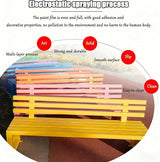 Outdoor Benches Outdoor Metal Garden Bench Patio Bench for Outside Park Picnic Yard Front Porch Backyard Weatherproof - Photo 3