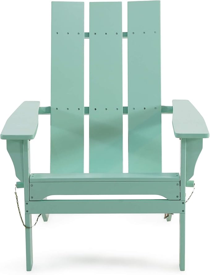 Christopher Knight Home Aberdeen Outdoor Contemporary Acacia Wood Foldable Adirondack Chair, Light Mint