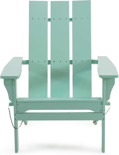 Christopher Knight Home Aberdeen Outdoor Contemporary Acacia Wood Foldable Adirondack Chair, Light Mint