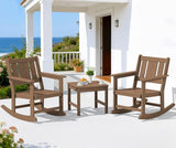 SERWALL Outdoor Rocking Chairs Set of 4 with 2 Side Tables - Photo 9