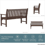 POLYWOOD GNB60MA Vineyard 60" Bench, Mahogany - Photo 4