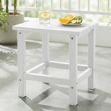 PASAMIC Adirondack Square Outdoor Side Table, HDPE Small Outdoor Table, Patio End Table for Patio, Pool, Backyard - Photo 1