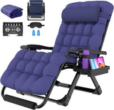 Suteck Oversized Zero Gravity Chair, 33In XXL Outdoor Recliner Chair w/Removable Cushion&Headrest - Photo 1