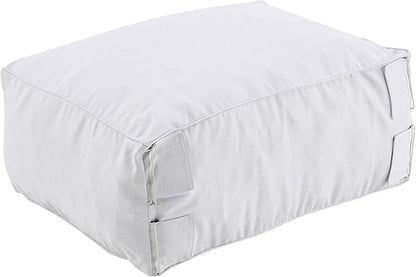Christopher Knight Home Teriu Outdoor Bean Bag Chair with Shredded Foam, Modern Bean Bag Chairs for Adults and Kids, Indoor/Outdoor Ottoman Pouf, All Weather Lounge Chair Outdoor, Light Grey