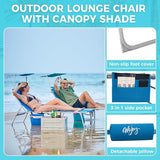 #WEJOY Folding Lounge Chair with Canopy Shade - Photo 5