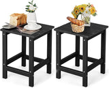 Tangkula Square Outdoor Side Table, Weather Resistant HDPE Adirondack Table - Photo 1