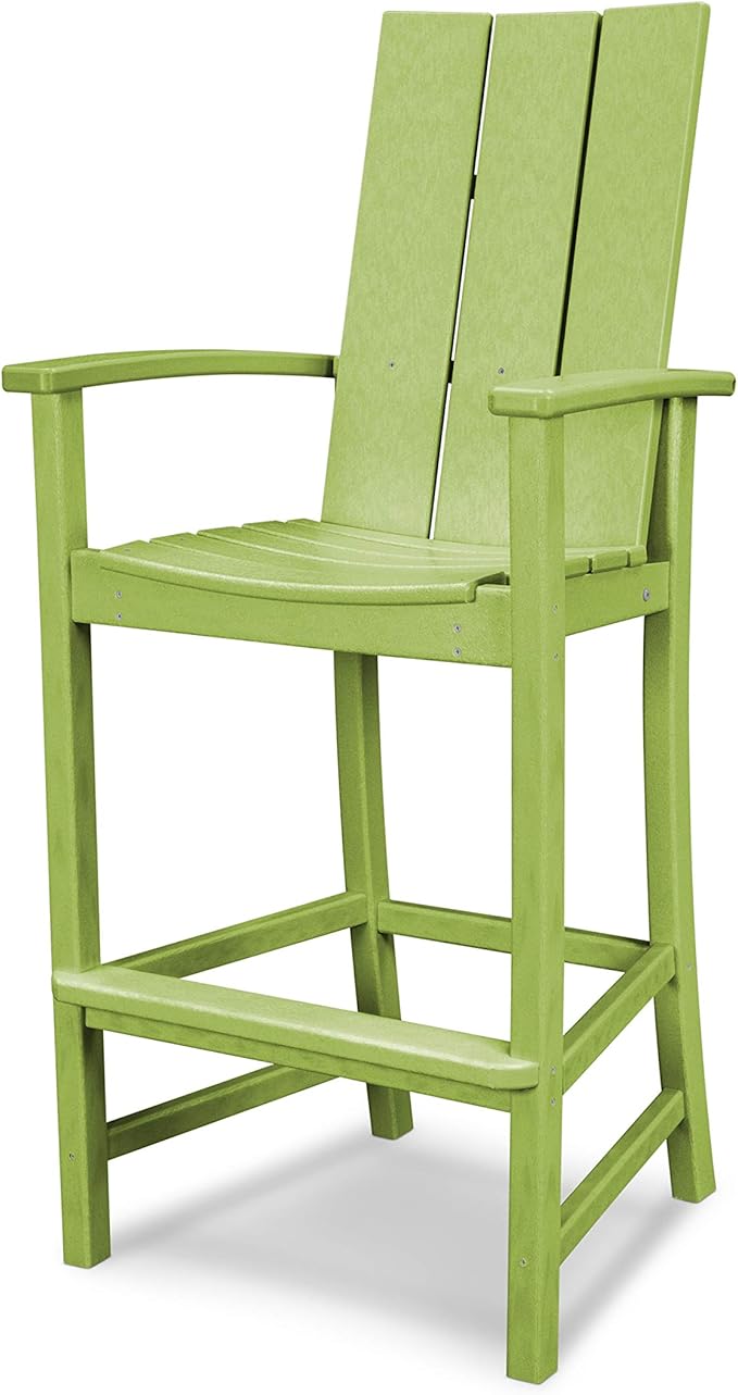 POLYWOOD® Modern Adirondack Bar Chair, Lime