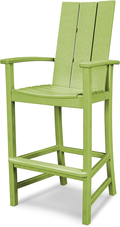 POLYWOOD® Modern Adirondack Bar Chair, Lime