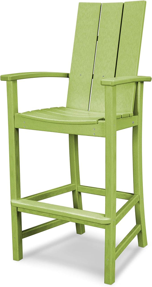 POLYWOOD® Modern Adirondack Bar Chair, Lime