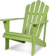 Shine Company Westport Wooden Adirondack Chair, Outdoor Patio Firepit Chairs, Back & Seat Pre-Assembled, Lime Green - Photo 1