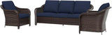 3 Piece Patio Wicker Conversation Set, All-Weather Use Outdoor Wicker Sofa with 2 PE Rattan Chair, Ideal for Porch - Photo 1