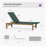 PURPLE LEAF Patio Oversized Chaise Lounge Rattan Chair Set of 2 Outdoor Pool Adjustable Recliner Wicker Chairs for - Photo 2