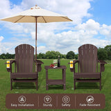 Folding Adirondack Chairs, HDPE Plastic Adirondack Chair with Side Table, Weather Resistant, Unfading, for Patio - Photo 3