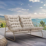 Patio Loveseat, Outdoor Double Chair, Oversized Padded Comfy Outdoor Loveseat, 2 Seater Couch with Cushion - Photo 2