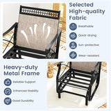 Black Metal Patio Glider Chair Outdoor Rocking Chair, Ergonomic Gliding Bench for Porch Garden Heavy Duty Lawn Furniture - Photo 6