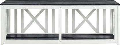 SAFAVIEH Outdoor Collection Branco Dark Slate Grey Bench