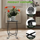 Fashion&cool Side Tables for Small Space, Metal Outdoor Indoor Round Side Table - Photo 4