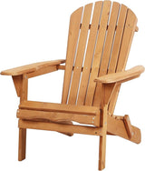 PayLessHere Adirondack Chairs, Weather Resistant Patio Chairs with Pinewood Wooden Textured for Patio Lawn Garden - Photo 1