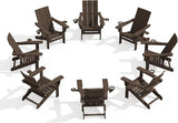 SERWALL Modern Adirondack Chairs Set of 8, Folding Adirondack Chair with Cup Holders - Photo 1