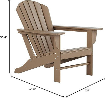 WestinTrends Dylan Outdoor Adirondack Chair (Set of 4), Weathered Wood