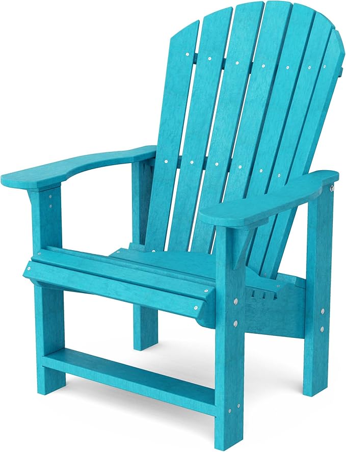 Wildridge Heritage Upright Adirondack Chair, Aruba Blue - Outdoor All-Weather Poly Furniture for Patio, Deck, Yard