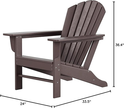 WestinTrends Dylan Outdoor Adirondack Chair (Set of 4), Dark Brown