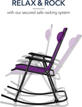 Best Choice Products Outdoor Folding Rocking Chair, Zero Gravity Lounge Chair - Photo 4