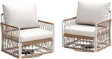 Christopher Knight Home Fiora 360° Swivel Patio Chairs Set of 2 with Handwoven Rope - Photo 4
