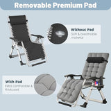 Slsy Zero Gravity Chair, Reclining Lounge Chair with Removable Cushion & Tray for Indoor and Outdoor - Photo 5