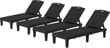 YITAHOME Outdoor Chaise Lounge Chair, Plastic Pool Chaise Lounge with 5-Position Backrest - Photo 1