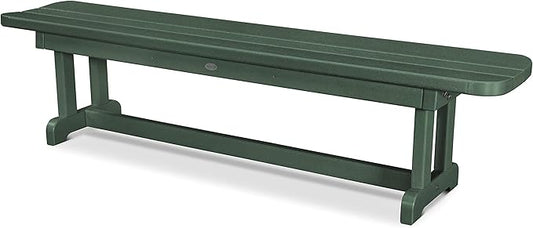 POLYWOOD Park 72-Inch Harvester Backless Bench, Green