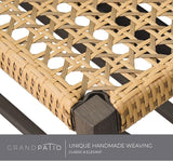 Grand patio Outdoor Wicker Bench with Storage 2-Seat Patio Bench for Garden Porch Living Room Bedroom - Photo 5