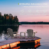 GREENVINES Adirondack-Chairs-with-Ottoman | Set of 4 | Folding | Retractable-Footrest | HDPE Plastic - Photo 5