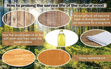 HAPPYGRILL Outdoor Wooden Coffee Table Patio Solid Wood Center Table with Slatted Tabletop - Photo 9