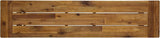 Merax 2-Piece Acacia Wood Outdoor Benches Set, 63" Rustic Patio Bench with Sandblast Teak Finish and H-Stretcher Design - Photo 7