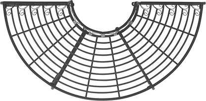 SAFAVIEH Outdoor Collection Abia Victorian Antique Black Semicircle Tree Bench