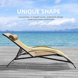 EROMMY Patio Chaise Lounge Chair Set of 2, Outdoor Lounge Chairs with 5 Position Adjustable Backrest - Photo 6