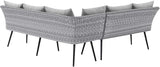 Modway EEI-4658-GRY-GRY Endeavor Patio Sofa, Gray Gray - Photo 5